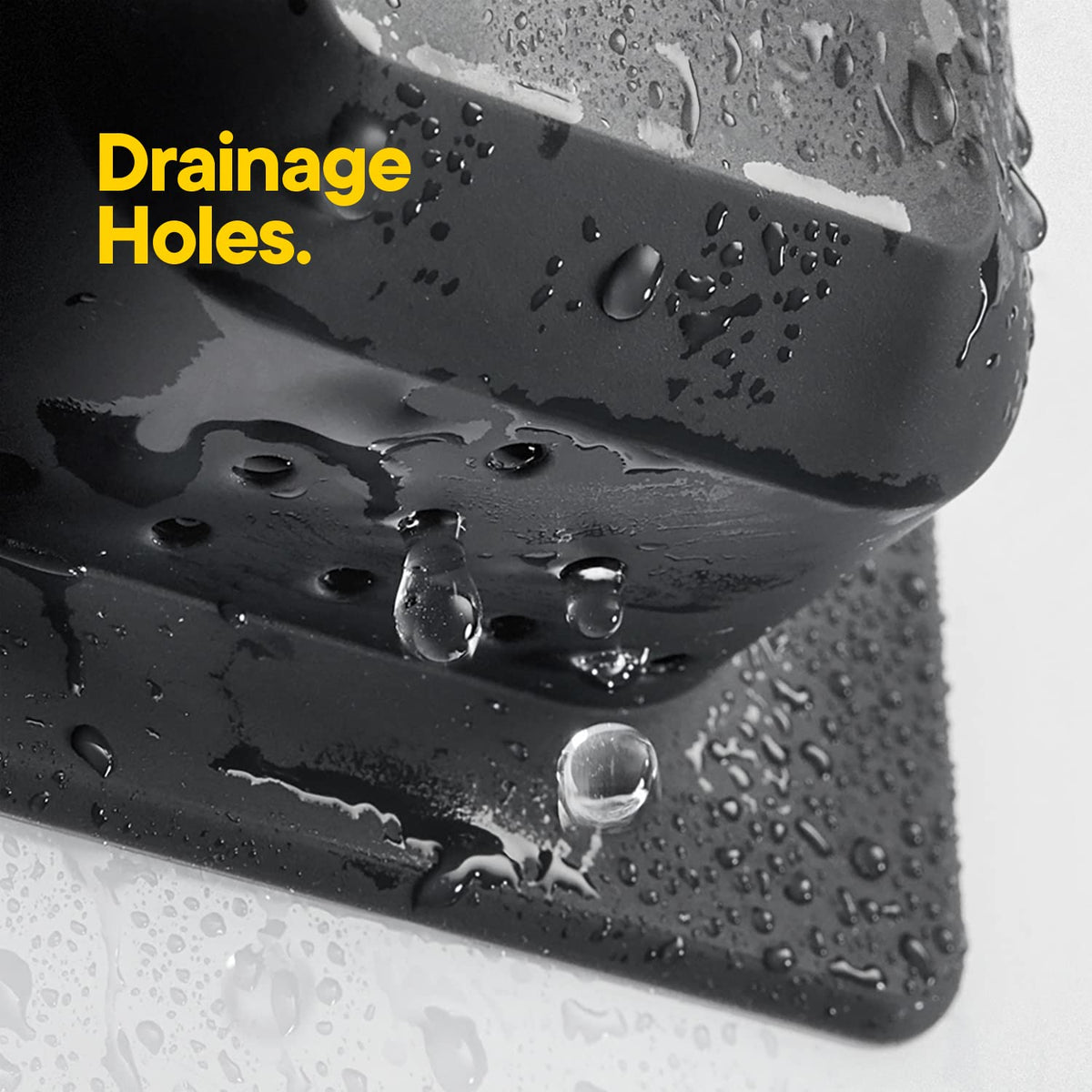 TOOLETRIES charcoal bathroom accessory set adds a sleek look to showers.