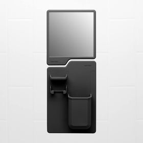TOOLETRIES Oliver fog-resistant mirror resists steam for clear grooming.