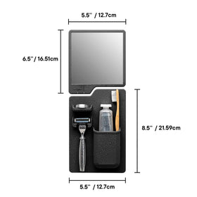 TOOLETRIES removable reusable design allows easy travel and cleaning.