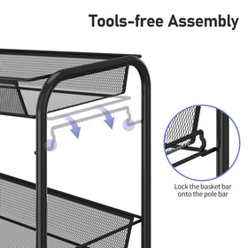 TOOLF cart with 360-degree wheels for smooth mobility.