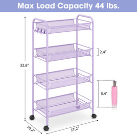 TOOLF bathroom-setup cart on breathable mesh shelves