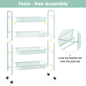 TOOLF breathable mesh basket prevents snagging and drains easily.