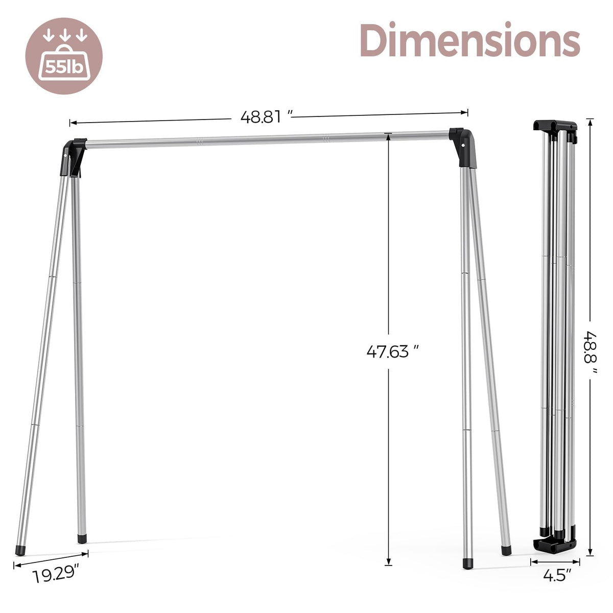 TOOLF rust-resistant tubes ensure long-lasting indoor-outdoor use