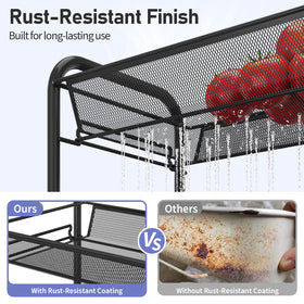 TOOLF mesh basket with drainage for airy organization.