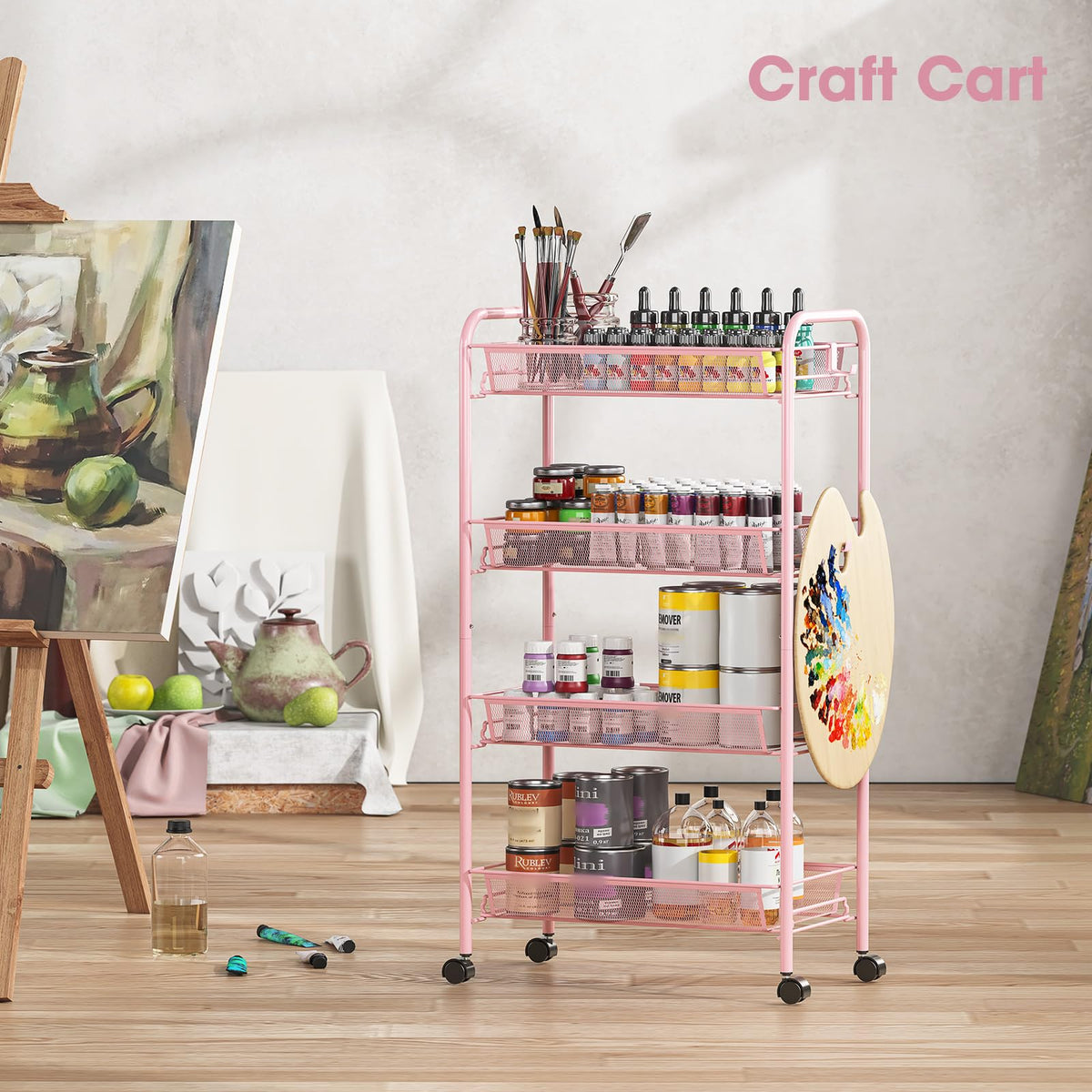 TOOLF 4-tier cart in use as service cart for home entertaining.