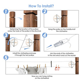 TooTaci galvanized fasteners secure the setup to trees or wood.