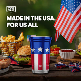 Top Cup recyclable aluminum supports eco-friendly gatherings.