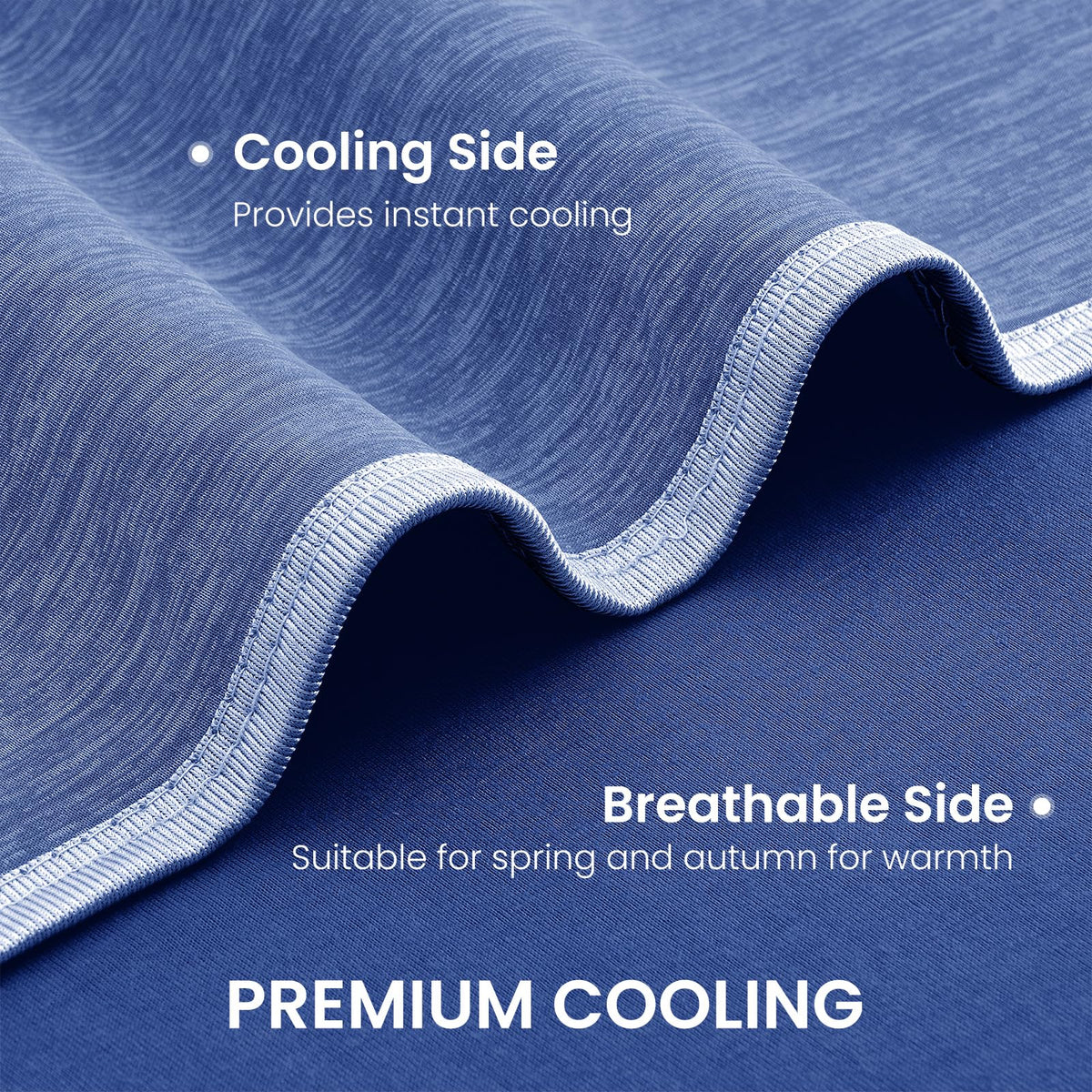 Topcee cooling blanket 60x90 inches on bed showing generous cooling coverage