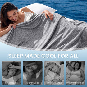 Topcee cooling blanket top-side protein-microfiber adds lasting breathability