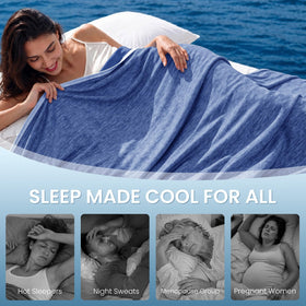 Topcee cooling blanket travel size 50x70 inches demonstrates portable comfort on the go