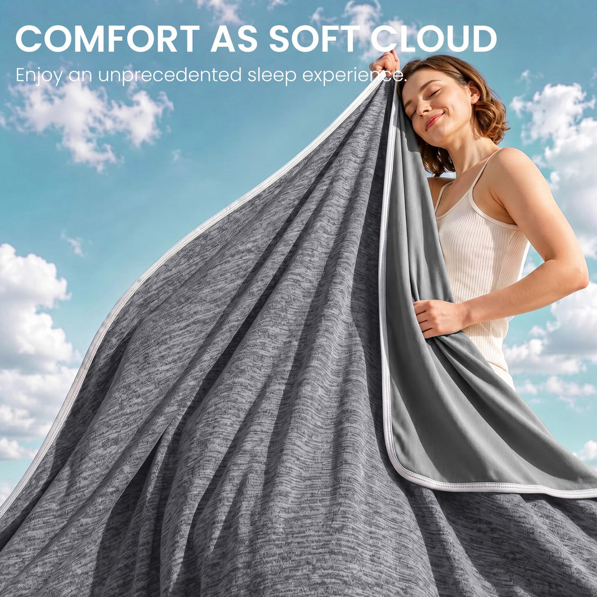 Topcee cooling blanket travel size 50x70 ideal for on-the-go