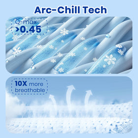 Topcee blanket top layer with mica nylon for lasting coolness.