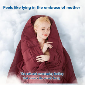 Topcee blanket demonstrating even weight placement for a snug feel