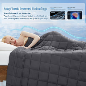 Topcee king-size blanket on bed demonstrating generous coverage and centered weight