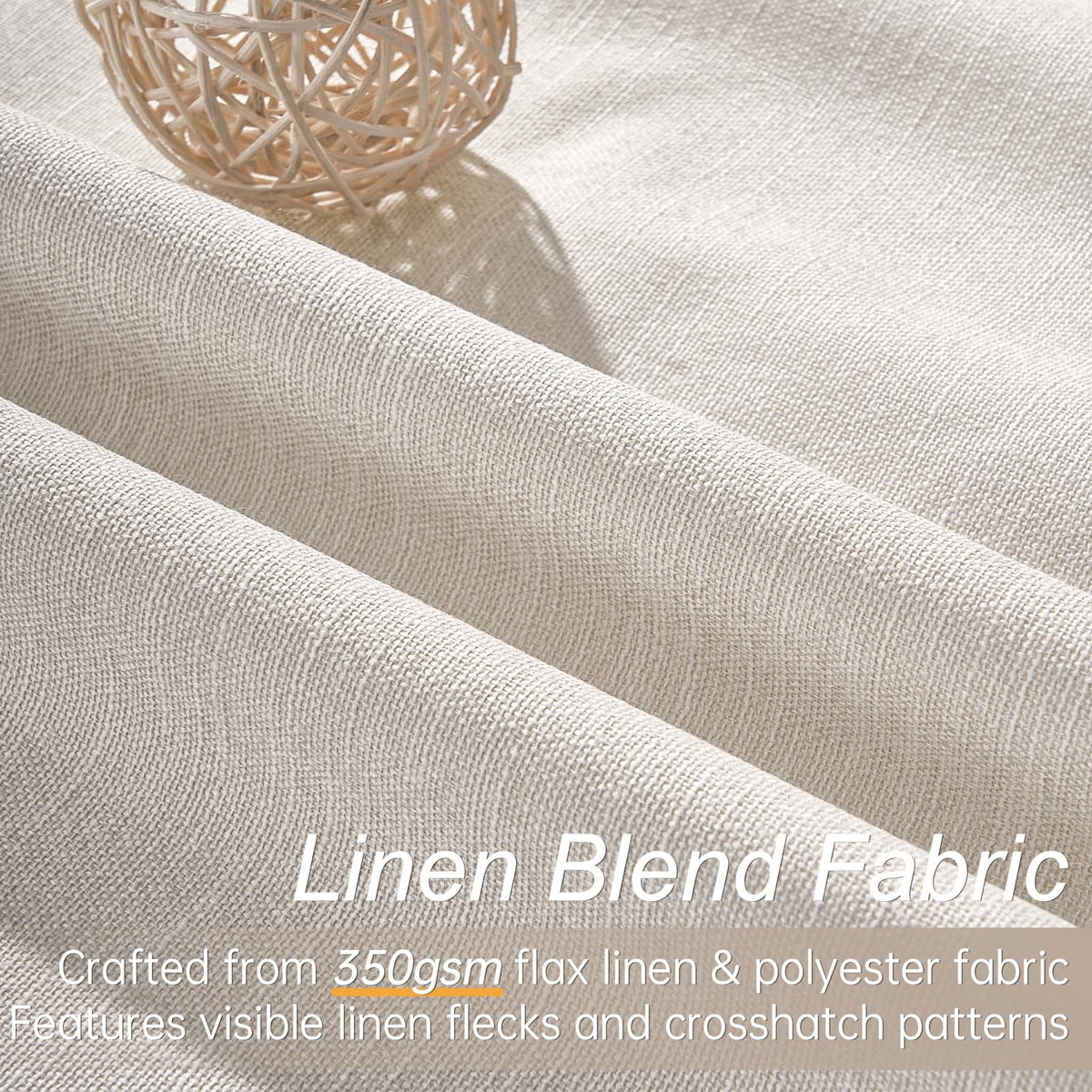 Topfinel bay window drapes 92in panel showcase linen texture and privacy