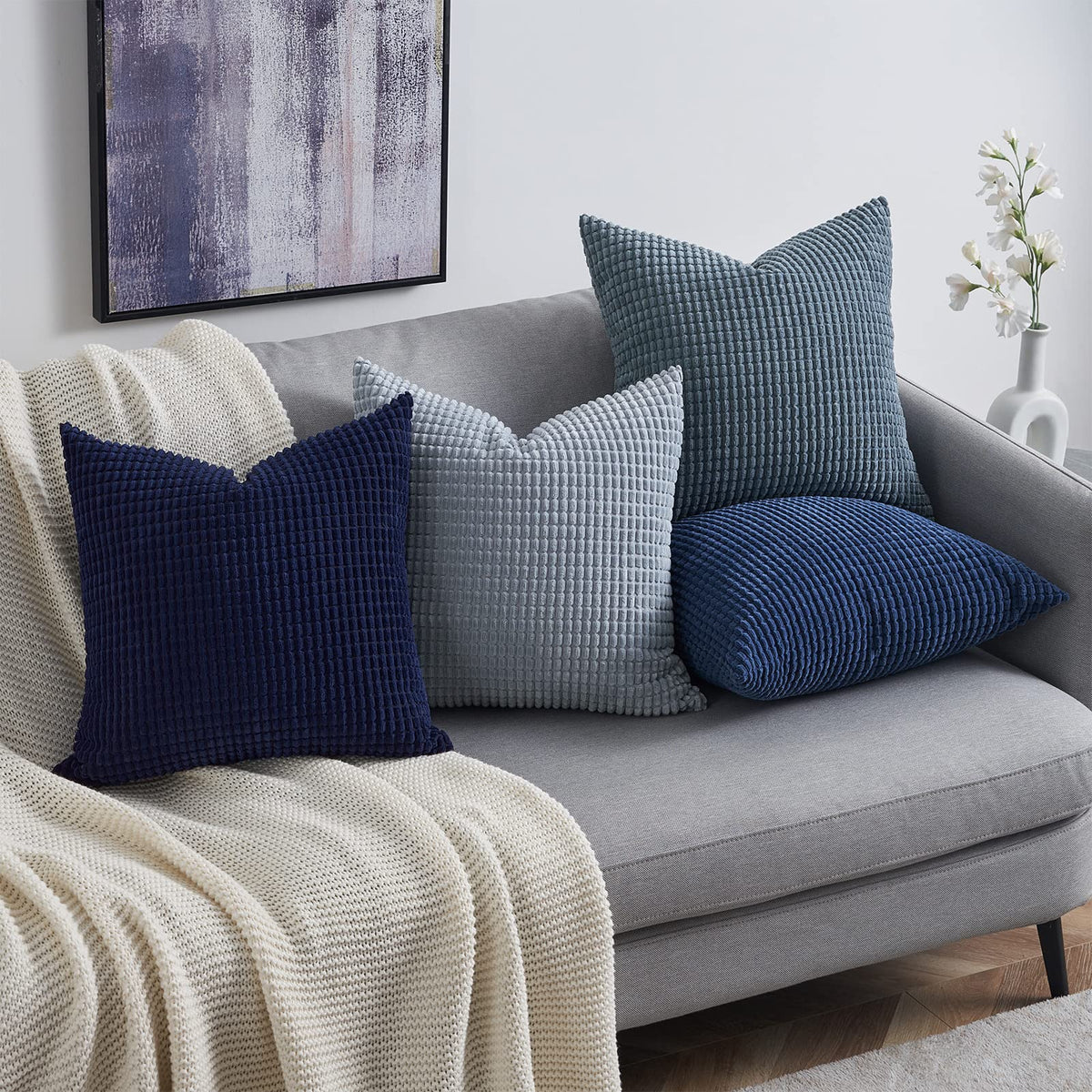 Topfinel corduroy-soft texture pillow cover adds warmth and plush feel