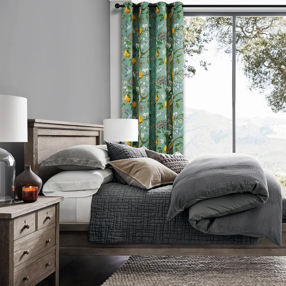 Topfinel 84-inch length curtains provide full coverage and privacy.