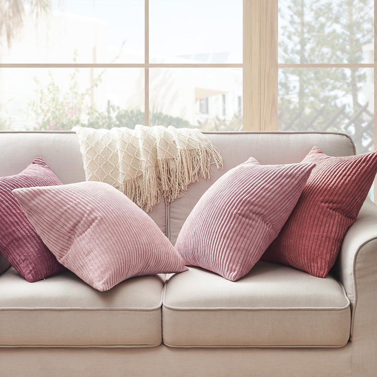 Topfinel gradient color pillow cover set for versatile decor styling