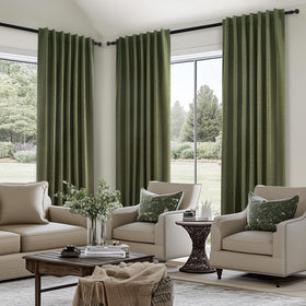 Topfinel curtains with back tabs, rod pockets, ring hooks, or track systems for versatile hanging options