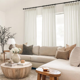 Topfinel cream curtains suit living room settings with elegance