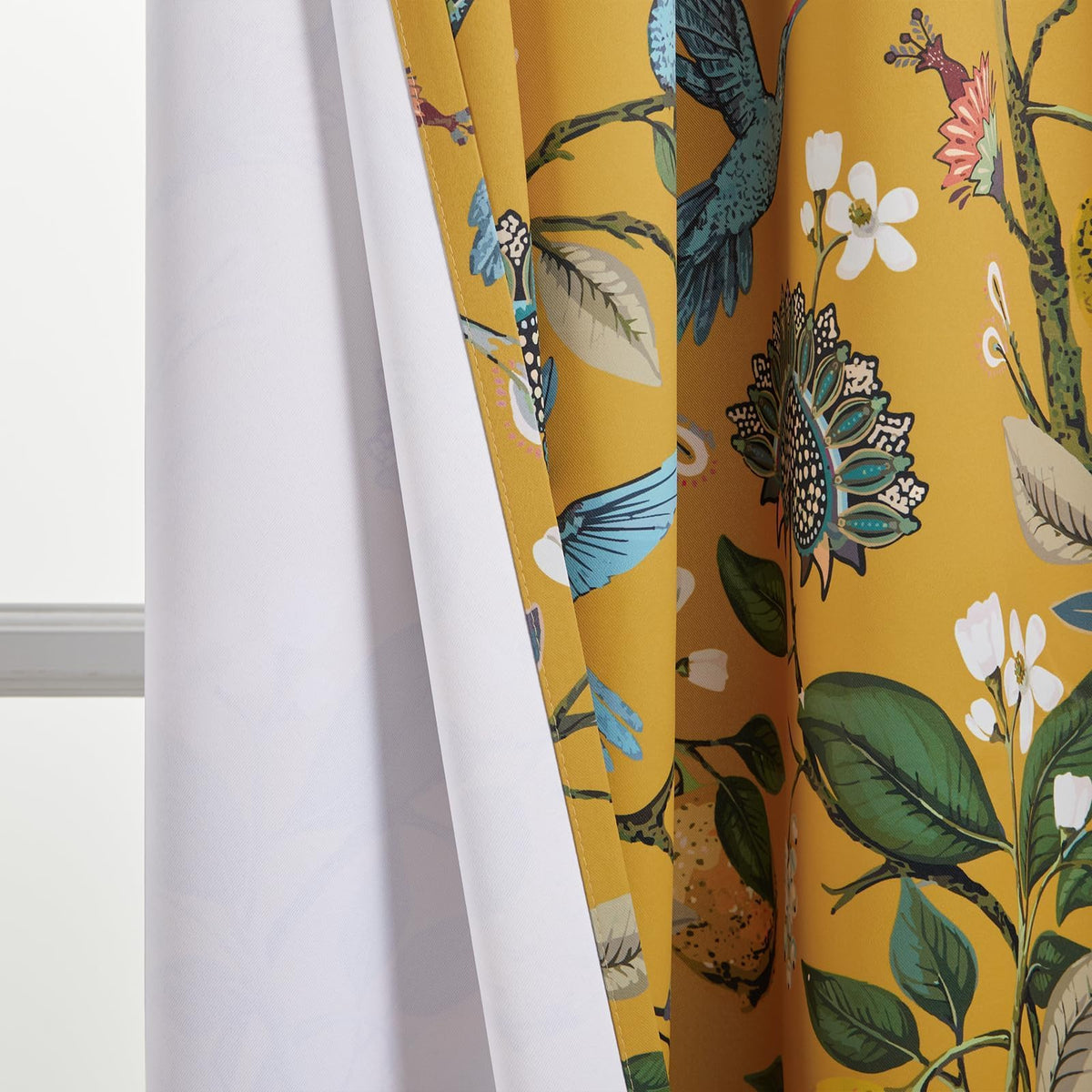 Topfinel mustard-yellow drapes suit living rooms, bedrooms, and nurseries.