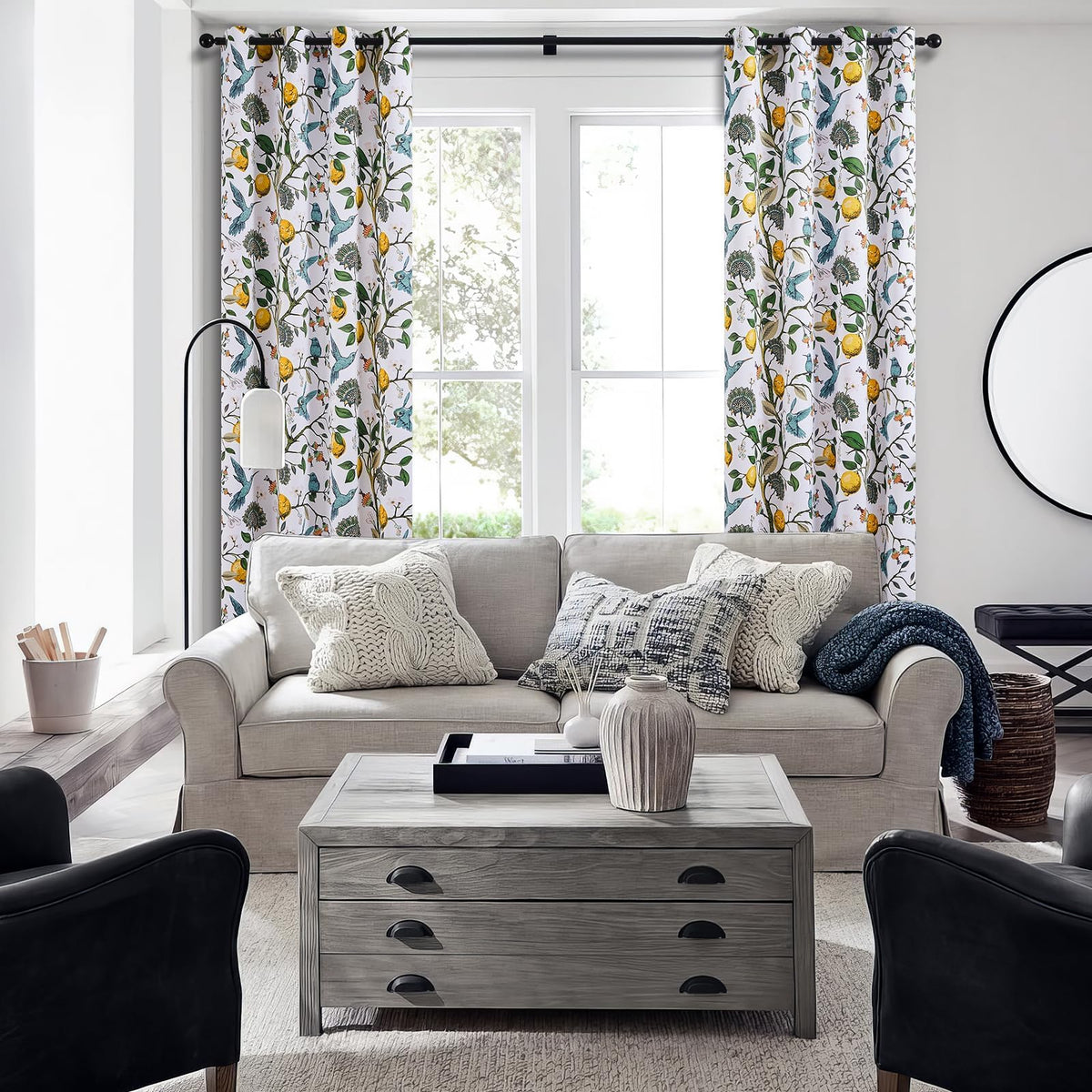 Topfinel shabby chic drapes suitable for dining and living spaces