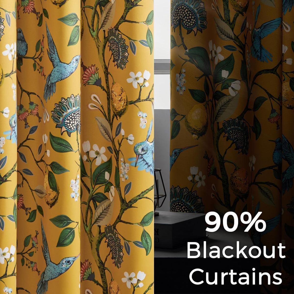 Topfinel Waverly-inspired mid-century drapes brighten bedrooms with color.