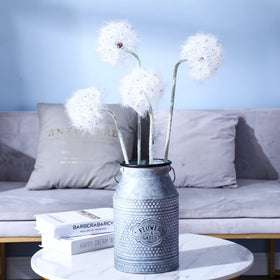 TOPIA artificial dandelion flowers 4pcs white for home decor