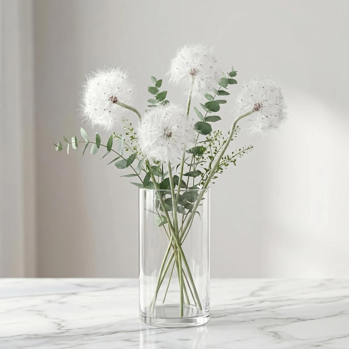 TOPIA dandelion full shape bloom white ideal for displays