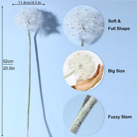 TOPIA dandelion table mantel decor white adds natural charm