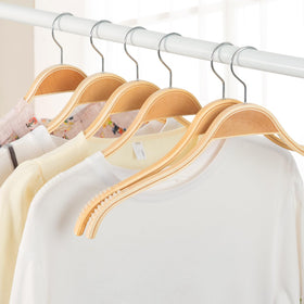 TOPIA HANGER 360-degree chrome hook rotates for easy garment access.