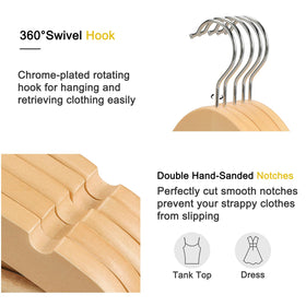 TOPIA HANGER 360-degree chrome hook for easy access.