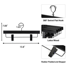 TOPIA HANGER 360-degree rotating flat hook for easy loading from any angle