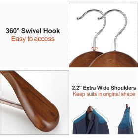 TOPIA HANGER 360° swivel hook eases scanning through clothes.