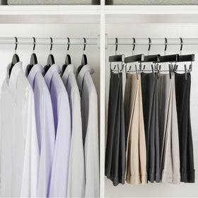 TOPIA HANGER adjustable flat clips prevent wrinkles on pants and skirts