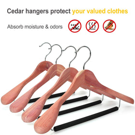 TOPIA HANGER black padded pant bar keeps trousers neat.