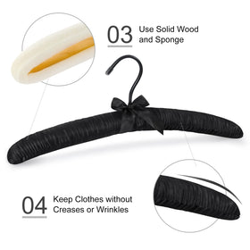 TOPIA HANGER satin-surrounded padding guards delicate fabrics from snags.