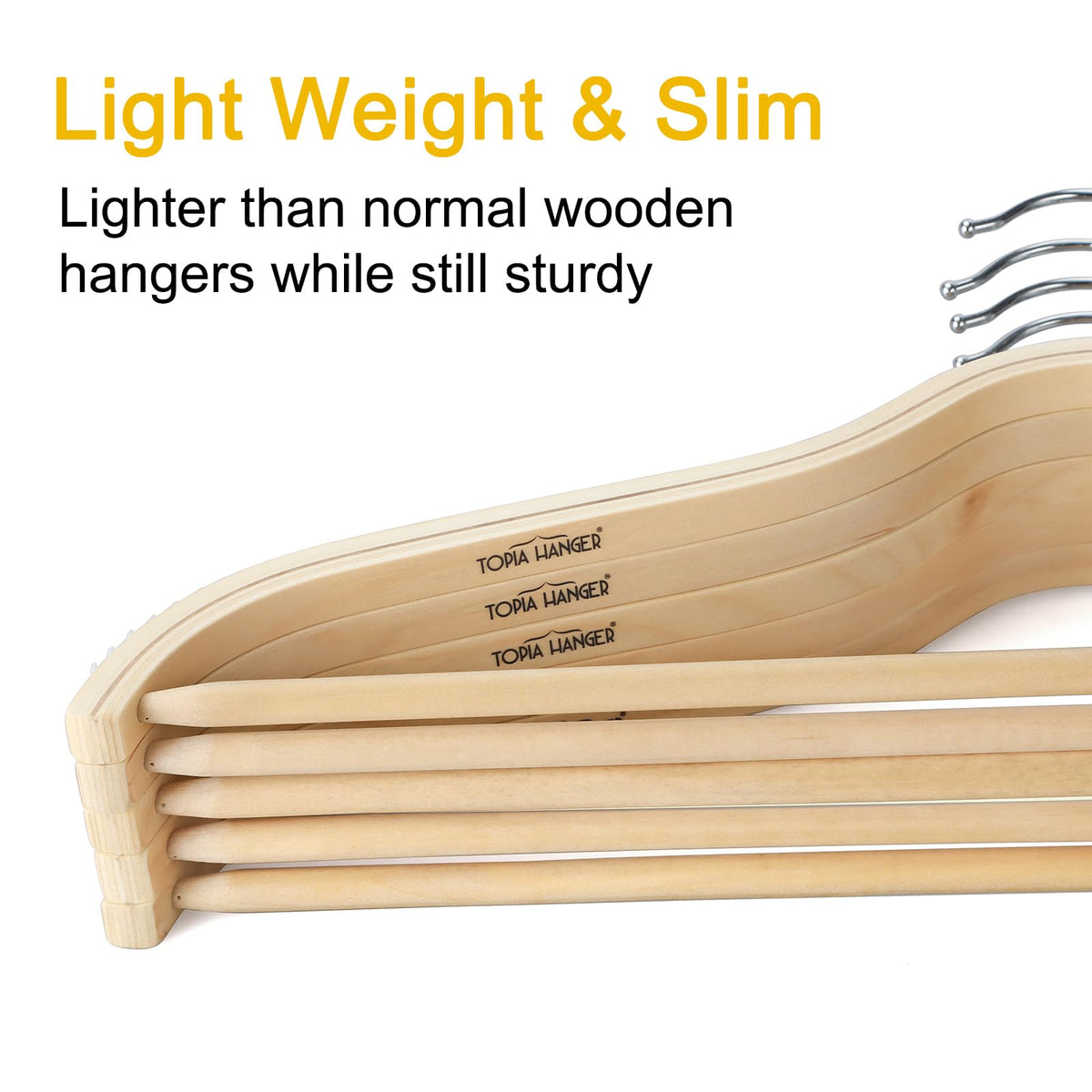 TOPIA HANGER ideal for dresses and camisoles, preventing shoulder bumps