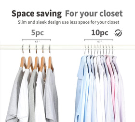 TOPIA HANGER dresses and shirts stay aligned with secure grip.
