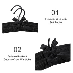 TOPIA HANGER foam-padded design prevents shoulder bumps on sweaters and dresses.
