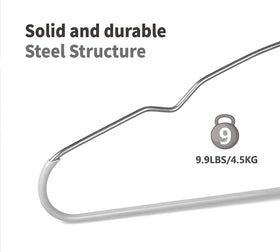 TOPIA HANGER heavy-duty stainless steel construction resists deformation.