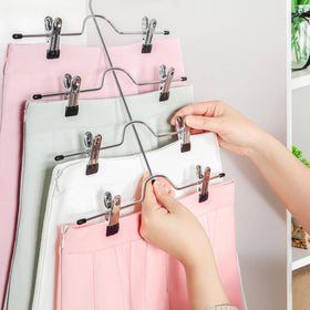 TOPIA HANGER non-slip coated clips keep garments secure during use