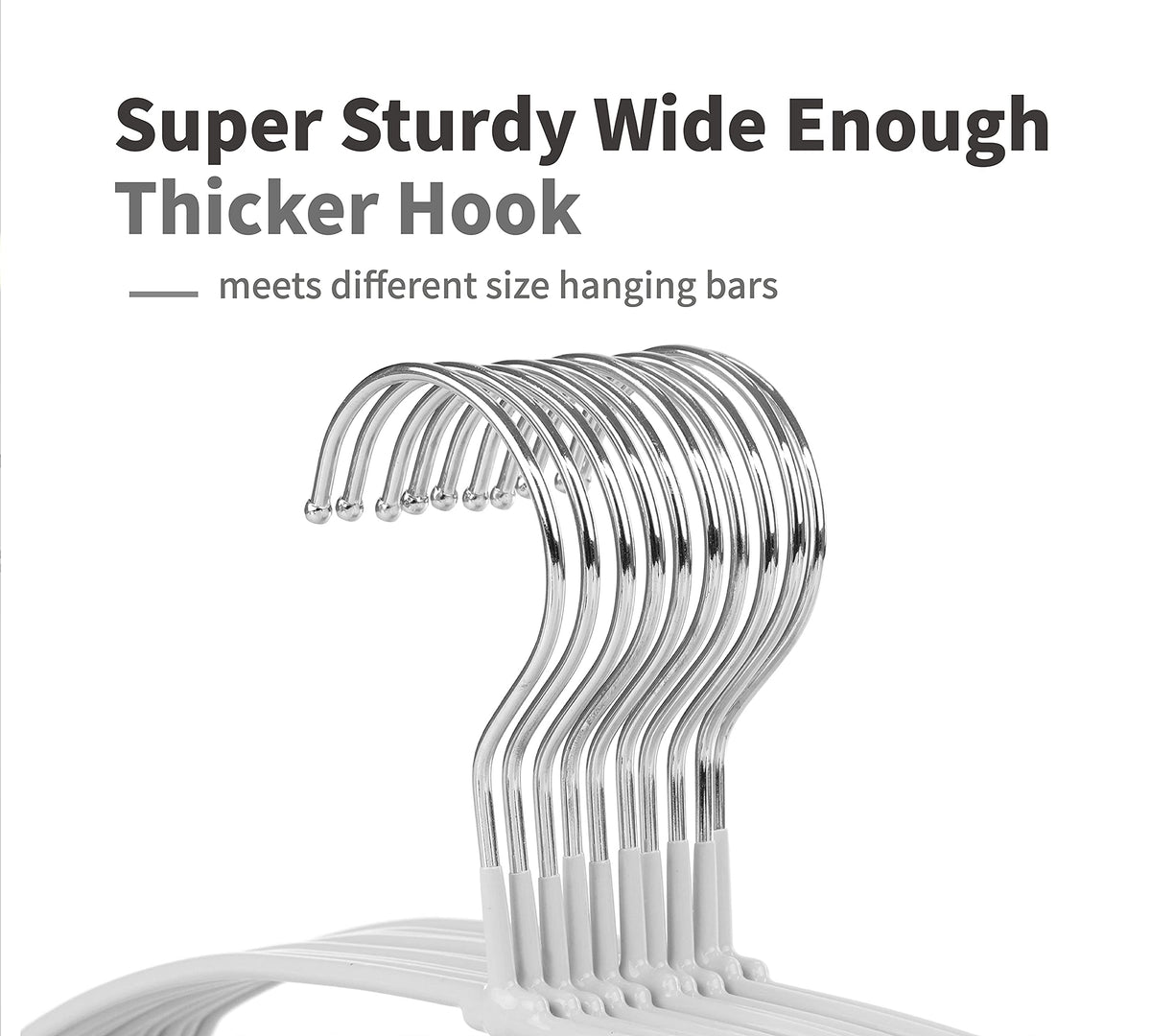 TOPIA HANGER with non-slip rubber coating for secure garments.