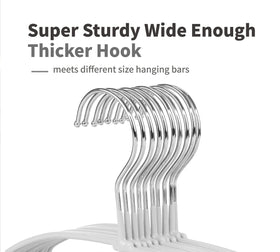 TOPIA HANGER with non-slip rubber coating for secure garments.
