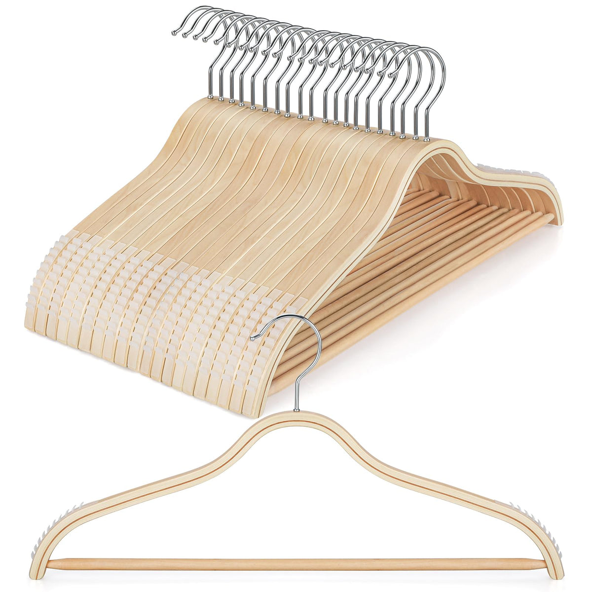 TOPIA HANGER non-slip shoulder detail keeps dresses secure and wrinkle-free.