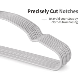 TOPIA HANGER creates a neat, organized closet with uniform hangers.