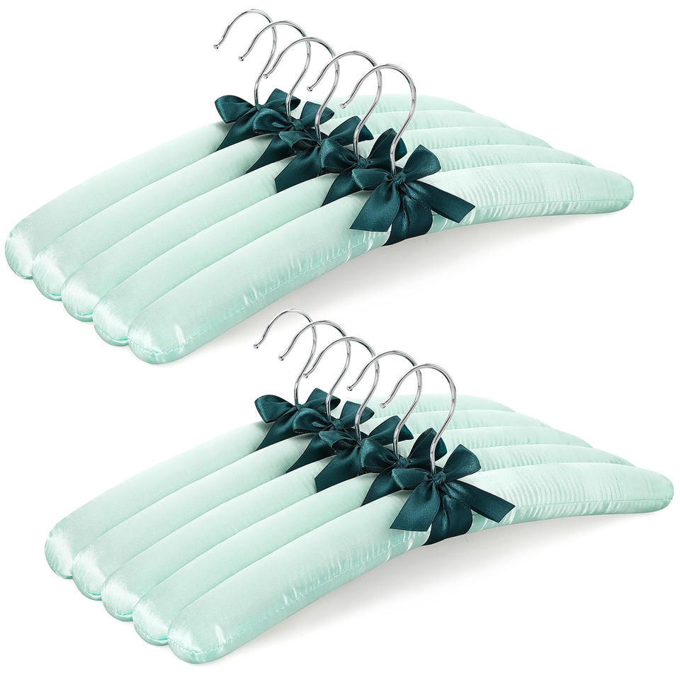 TOPIA HANGER padded satin hanger protects shoulders with gentle foam for delicate garments