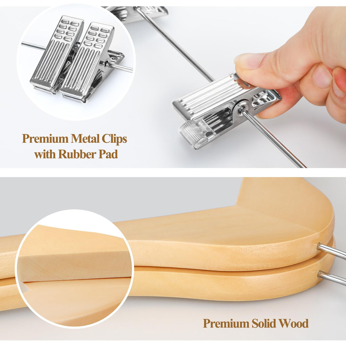 Topia Hanger premium birch wood supports coats and jackets with durable comfort.