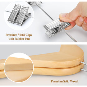 Topia Hanger premium birch wood supports coats and jackets with durable comfort.