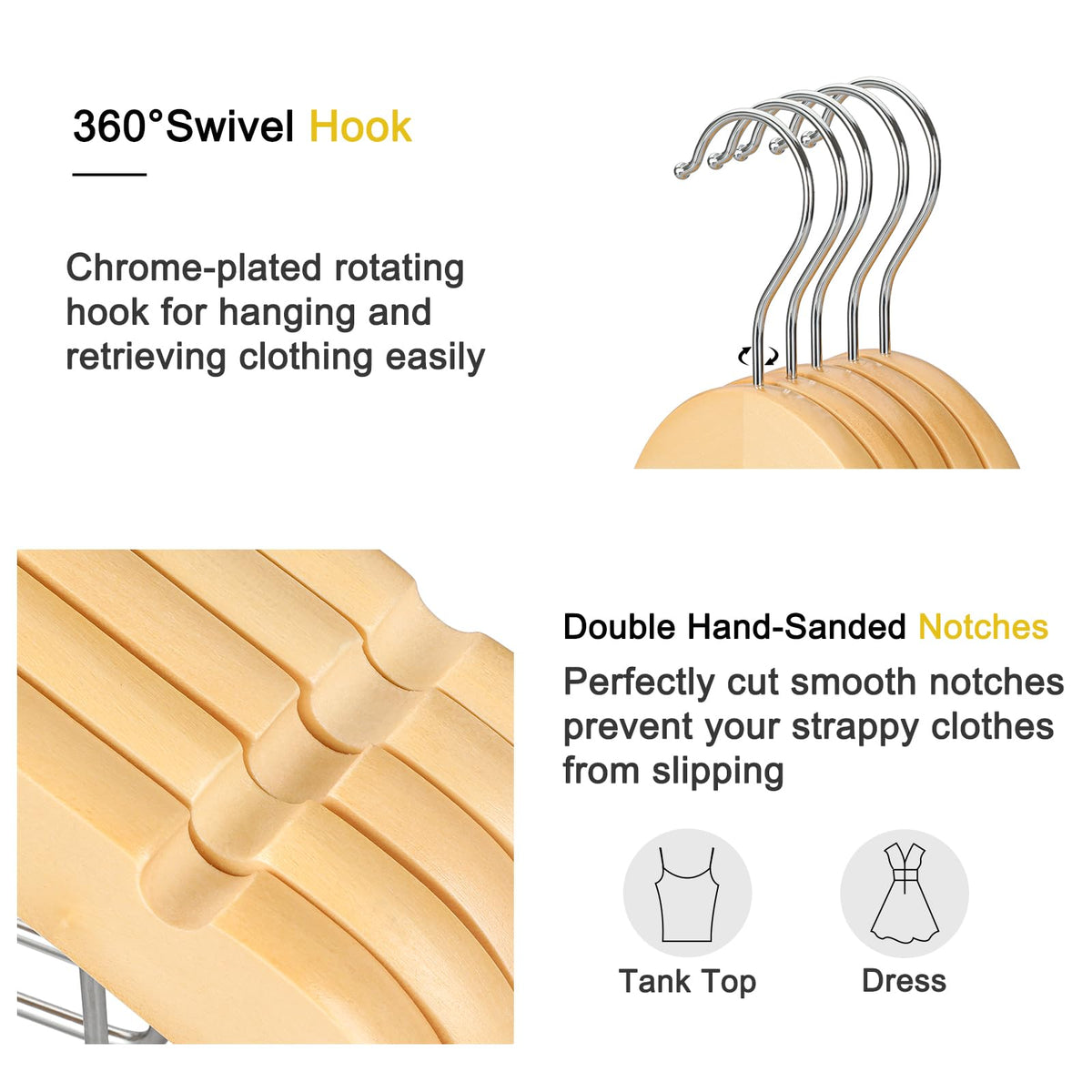 Topia Hanger rubber-padded clips grip pants without leaving marks.